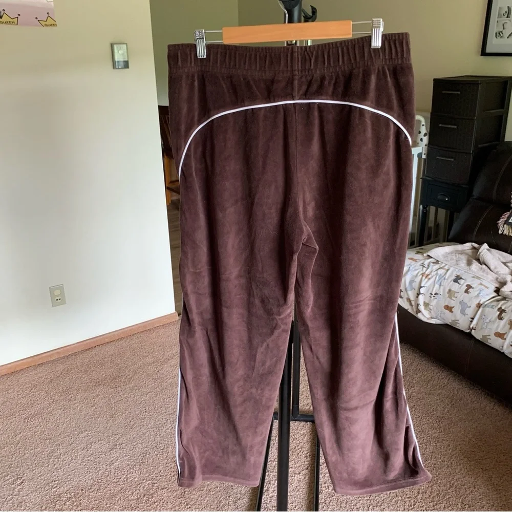 Aritzia Tna Velvet Brown Track Pants Large